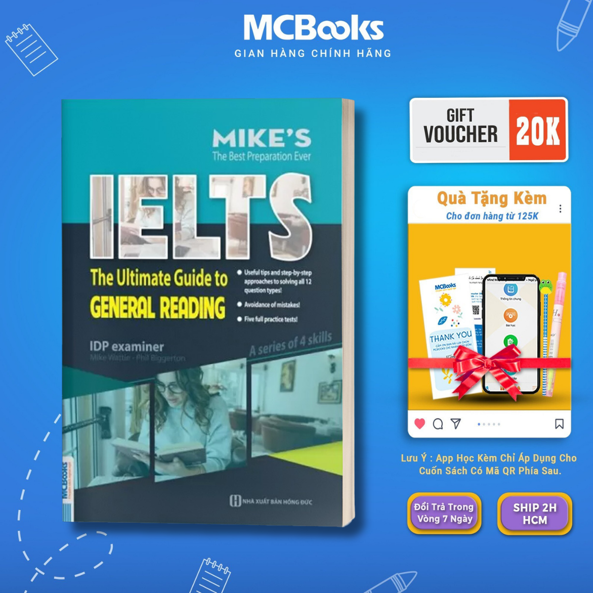 Sách - Sách luyện thi IELTS -The Ultimate Guide To General Reading - MCBOOKS Sách tiếng anh - McBook