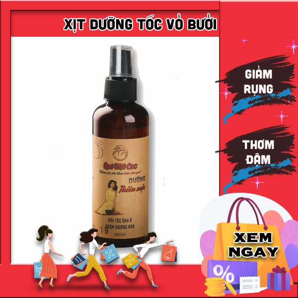 [Hcm]Xịt Dưỡng Tóc Bưởi Thơm ????‍♀️Xịt Bảo Vệ Tóc Khỏi Nhiệt Mềm Mượt Dài Khỏe Giảm Rụng Tóc Quê Một Cục 100Ml