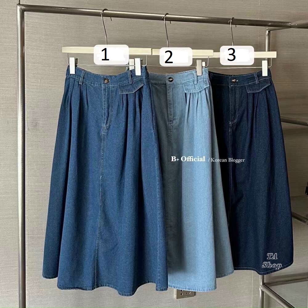 Chân váy bò xếp ly Yuna Skirt CV024 chất liệu jeans dáng ngắn dễ phố