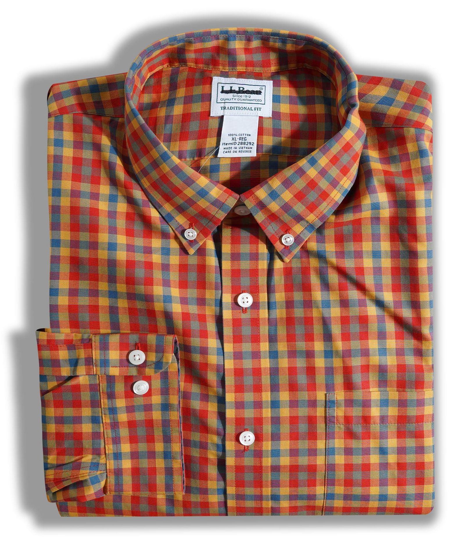 Áo sơ mi nam dài tay caro vải cotton xuất Mỹ L.L.Bean - FO76 SHOP