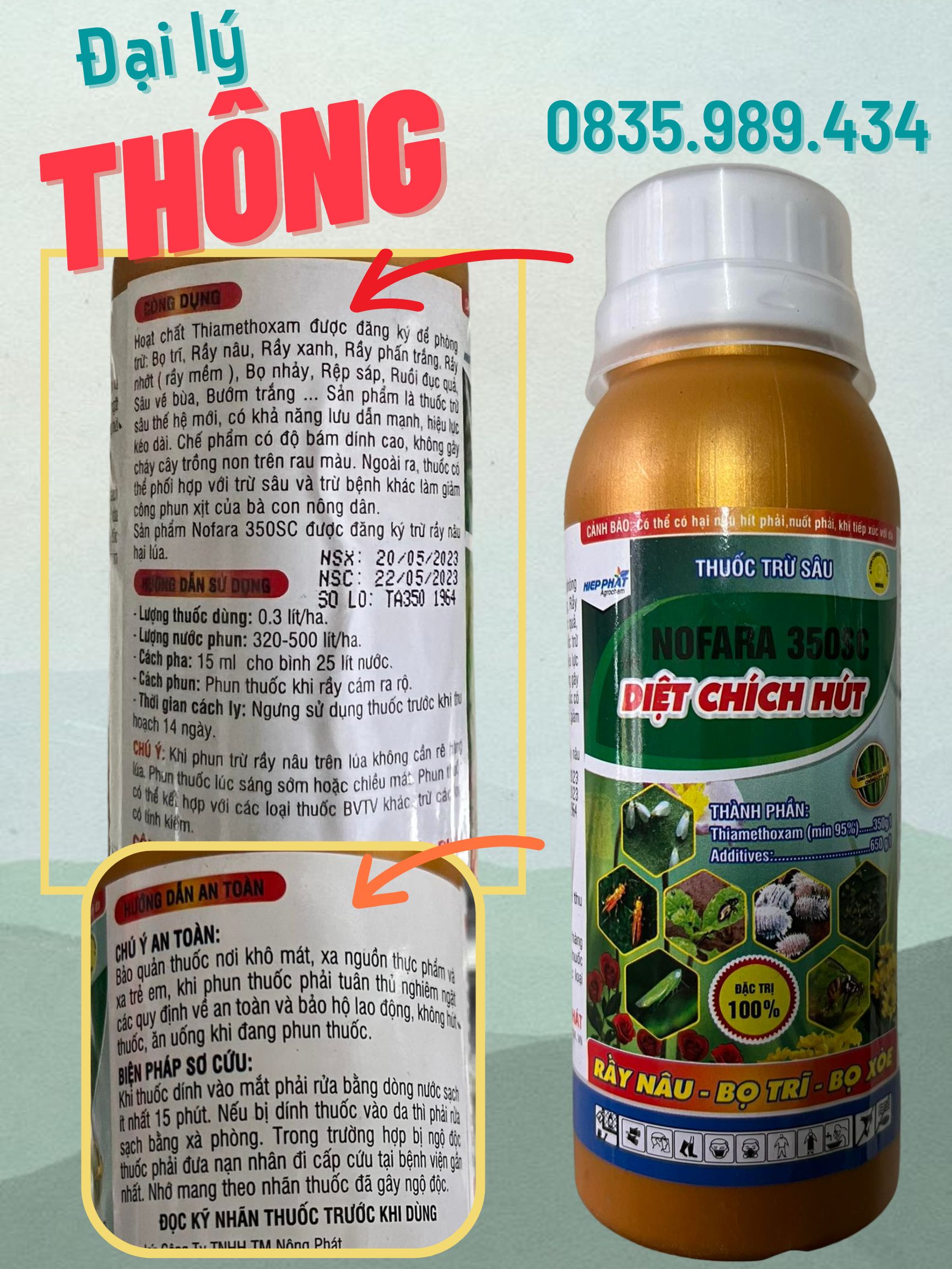 Thuốc trừ sâu bọ chích hút Nofara 350SC