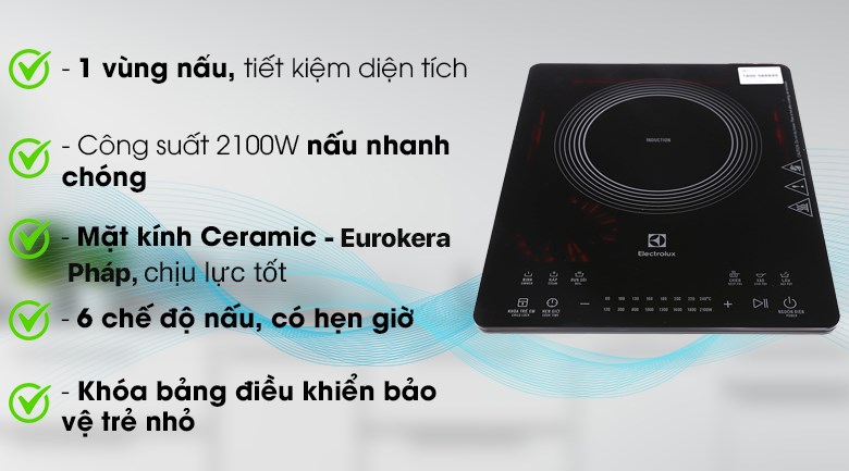 [ Tặng kèm nồi ] Bếp từ Electrolux ETD42SKS Electrolux ETD42SKR  hàng  chính hãng 💯 bh 12T
