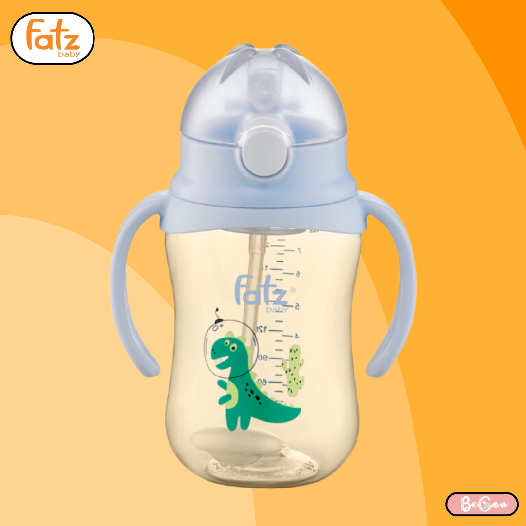Bình tập uống nước FATZ BABY Tritan FB0250NH chống đổ 2 tay cầm với phao 360 độ dung tích 250ml