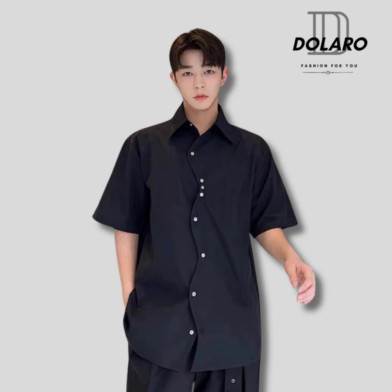 Áo sơ mi kiểu tay ngắn lụa local brand DOLARO hợp với thời trang 2024 áo sơ mi tartan phá cách phong