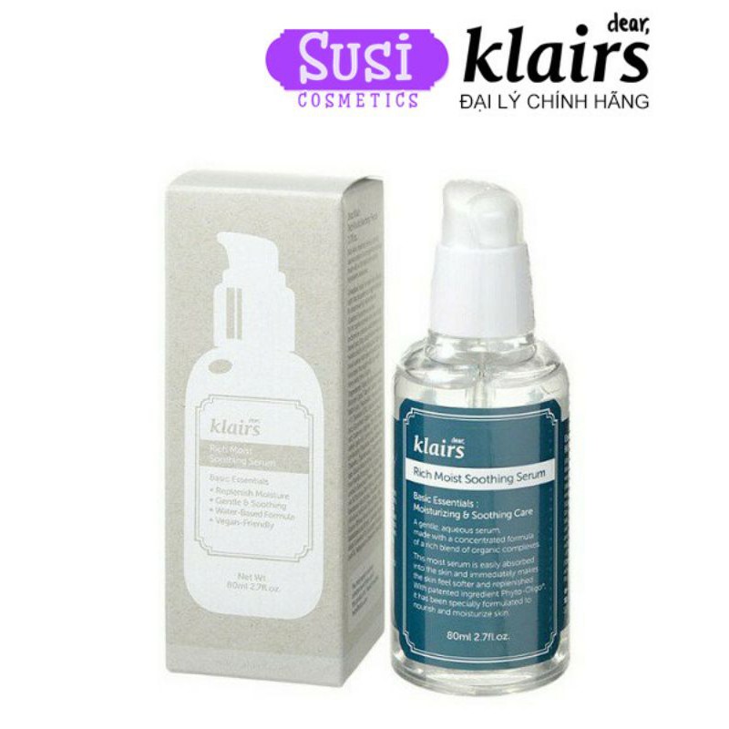 [Hcm]Tinh Chất Klairs Rich Moist Soothing Serum Cam Kết Sản Phẩm Đúng Mô Tả Chất Lượng Đảm Bảo An Toàn Cho Người Sử Dụng