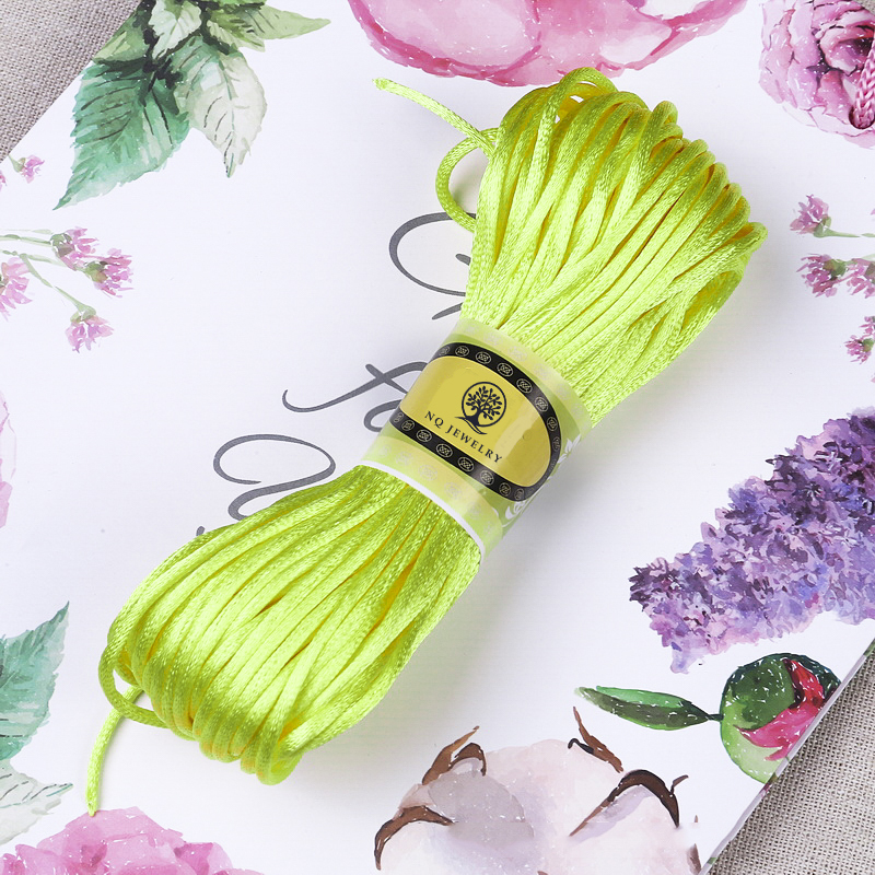 [HCM]Bó 10m dây tim bóng handmade loại 15mm - Dây vải bóng 1.5mm để đan vòng thắt dây handmade