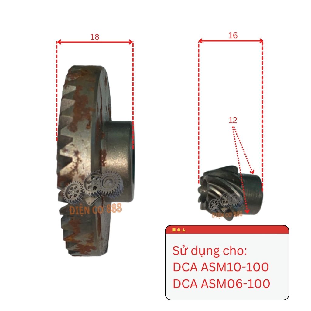 Bộ bánh răng mài DCA ASM10-100 ASM06-100