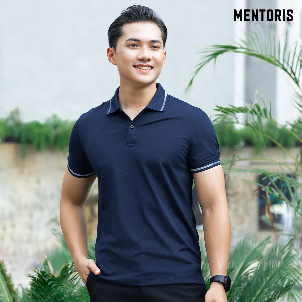 Áo Polo Nam Cao Cấp Mentoris Thiết Kế Basic Đơn Giản Form Slim Fit Ôm Vừa Vặn MPS219S