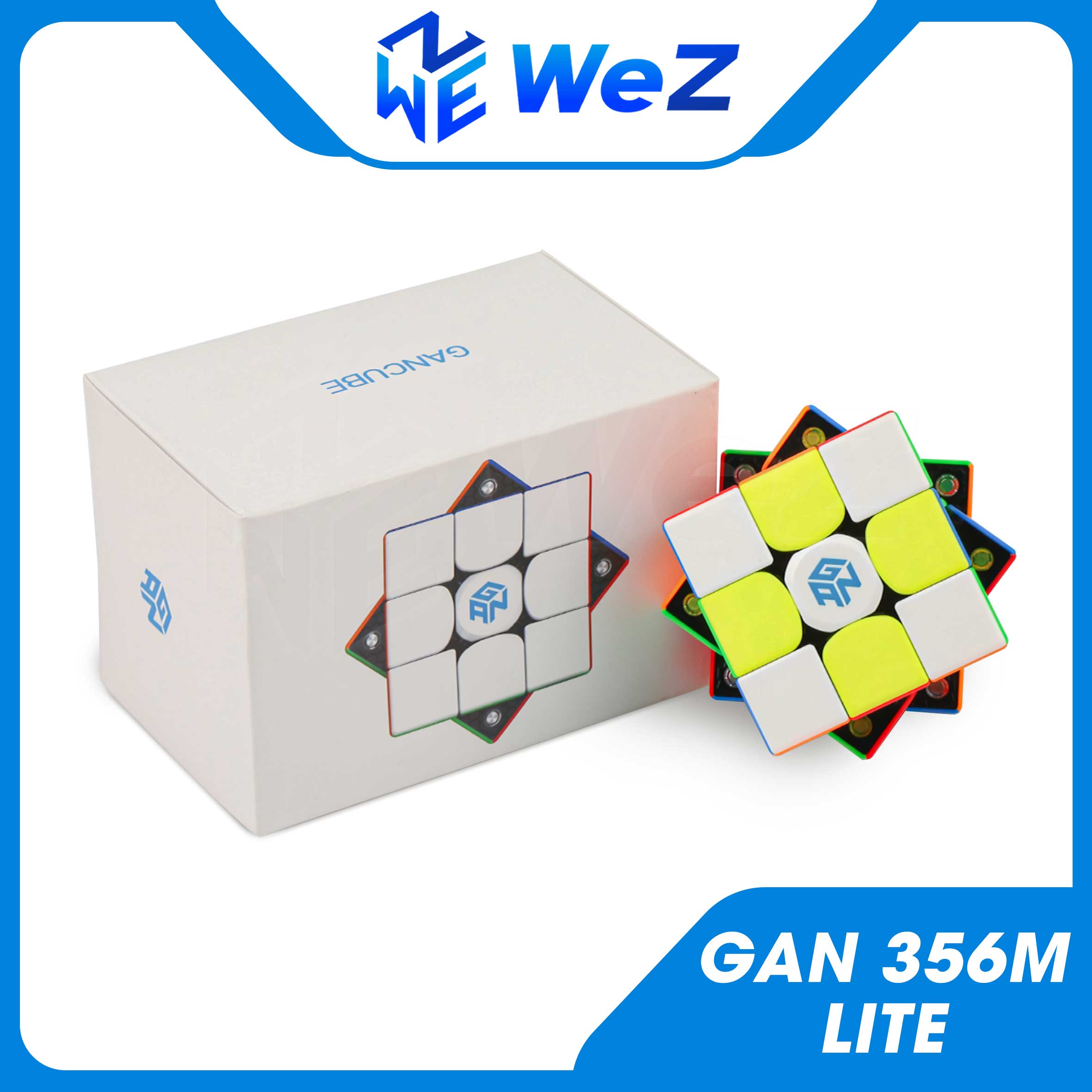 Rubik 3x3 Gan 356 M Có Nam Châm Cao Cấp Stickerles ( Không Ges) - Rubik Nam Châm Gan 356 M Lite - We