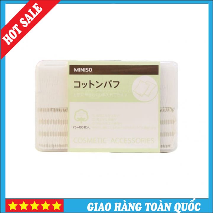 [HCM]Bông Tẩy Trang MINISO Nhật Bản 475 Miếng