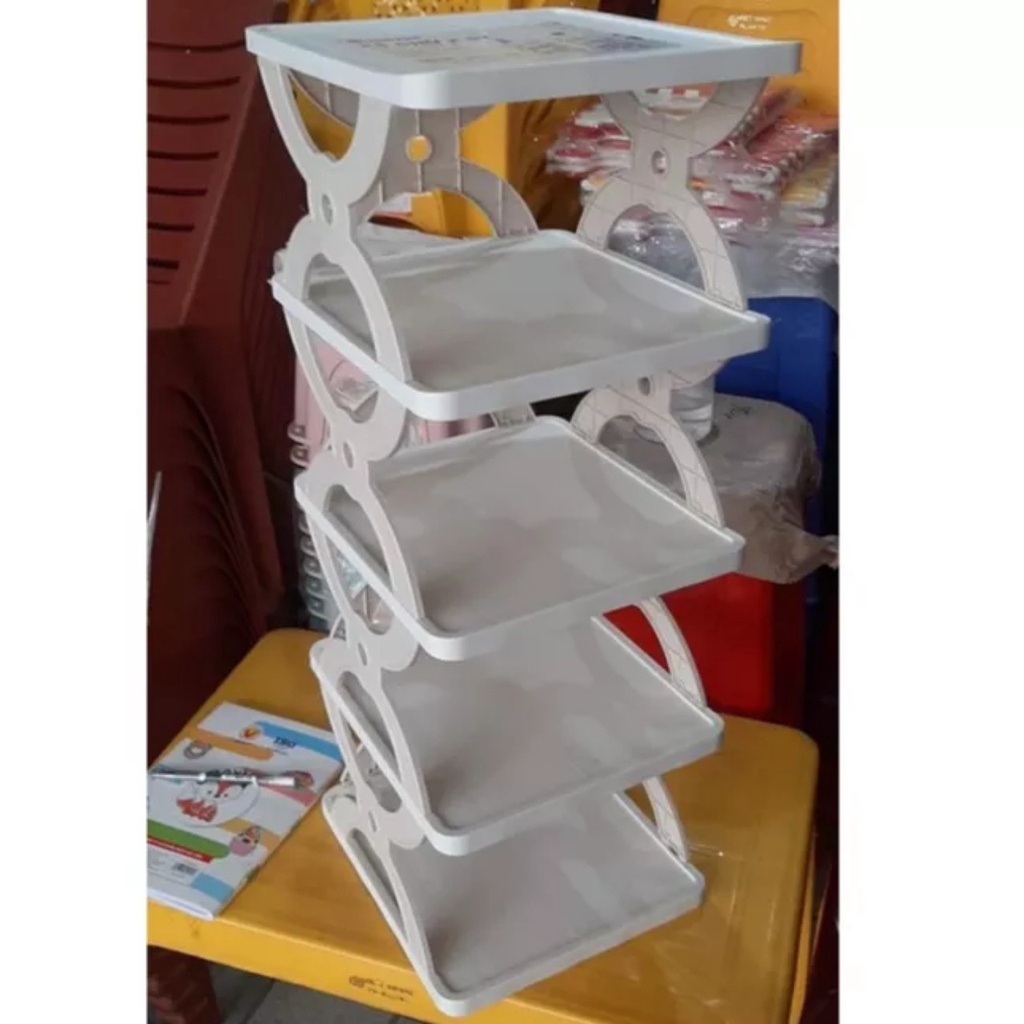Kệ giày dép lắp ghép 5 tầng chữ X Hokori Việt Nhật. Kích thước 28x26x80cm. Hàng chính hãng Việt Nhật