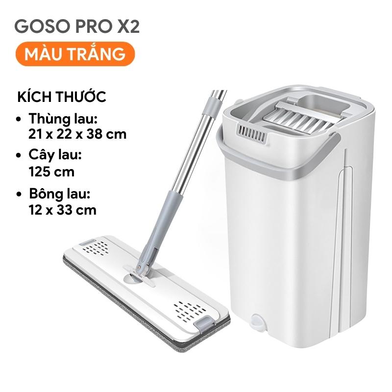 Cây Lau Nhà Thông Minh Tự Vắt GOSO Plus, Chổi Lau Nhà Tự Vắt Xoay 360 Độ, Tách Chiết Nước Bẩn Hiện Đ