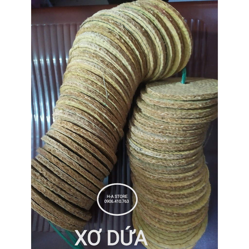(10 cái) Bánh xơ dừa sisal đánh bóng inox kim loại 100mm