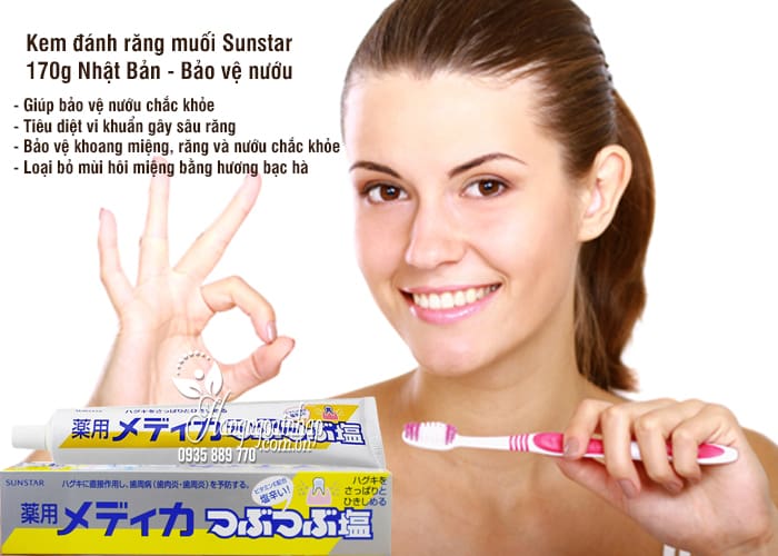 Kem Đánh Răng Muối Sunstar 170g Nhật Bản