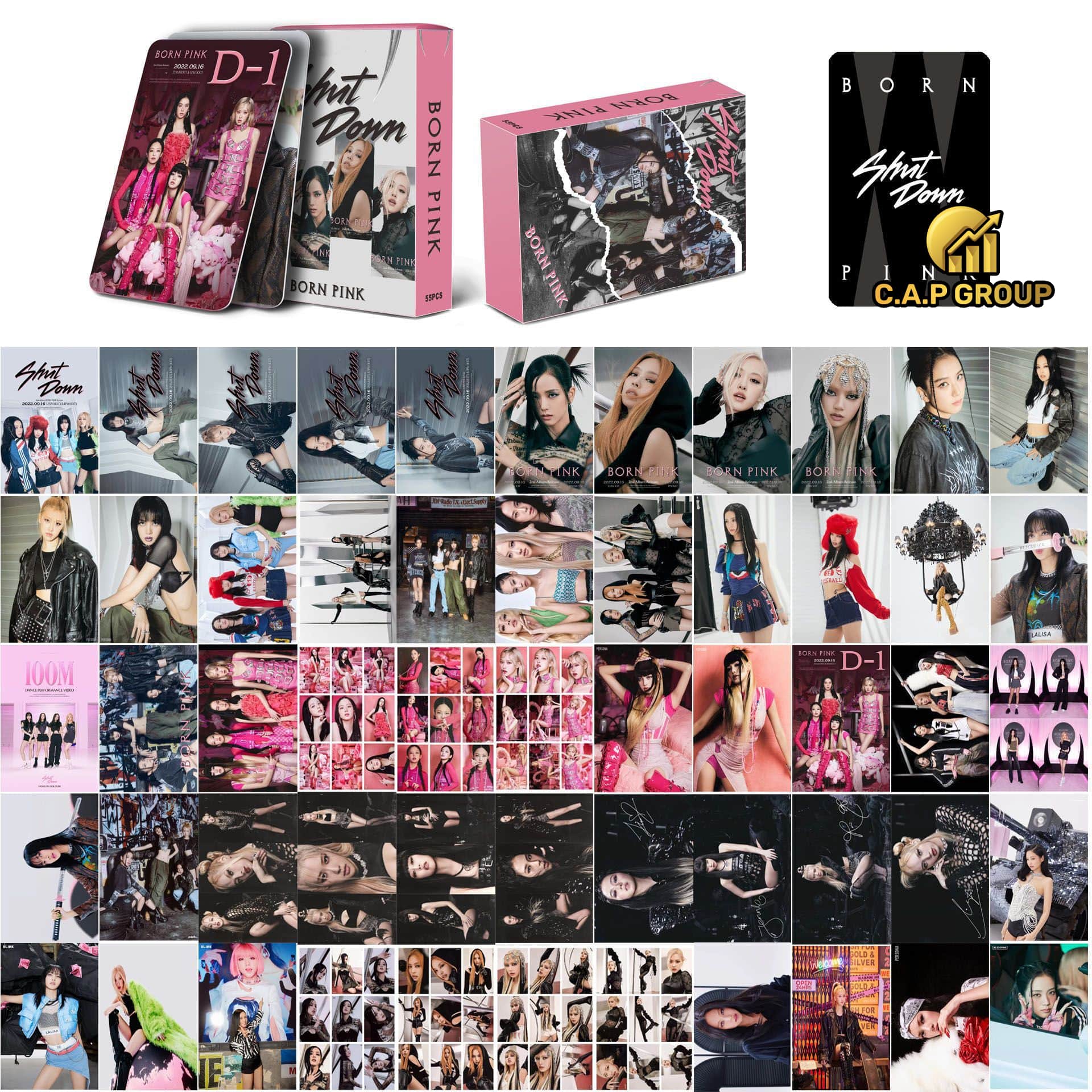 Thẻ Lomo card BlackPink bo góc Shutdown Pink Venom Born Pink Album Thần Tượng Kpop