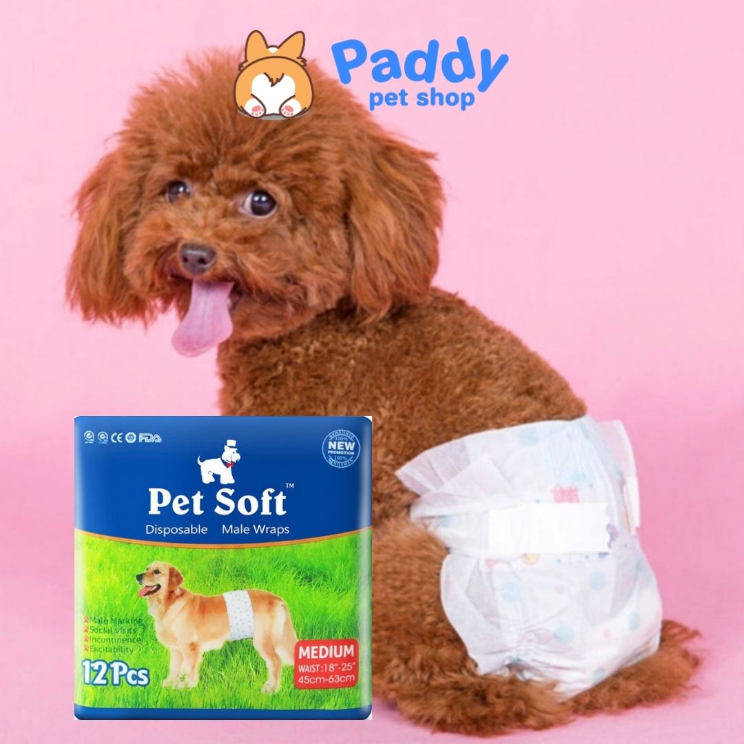 Tã Bỉm Cho Chó Mèo Đủ Size Pet Soft (Túi 12 miếng)