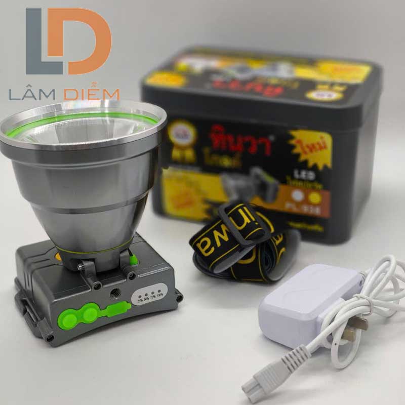 Đèn pin đội đầu siêu sáng 200W hiển thị phần trăm siêu sáng 3 chế độ 869 - 938