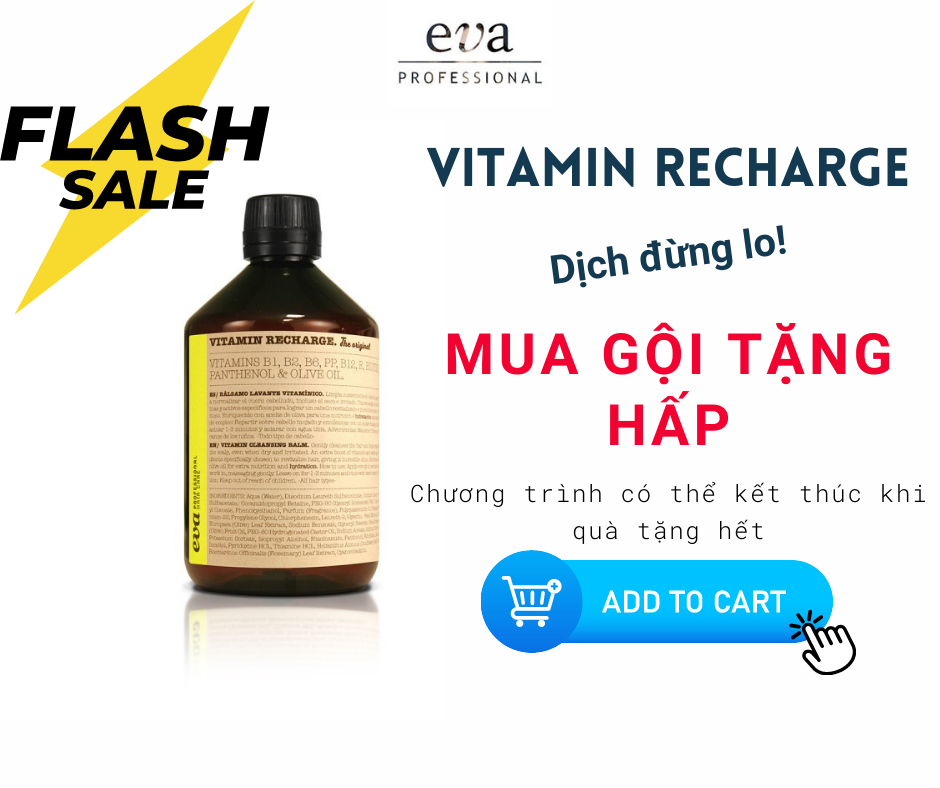Dầu Gội Eva Vitamin Recharge Không Cần Dầu Xả Phục Hồi Chăm Sóc Da Đầu Hỗ Trợ Mọc Tóc Chính Hãng Eva Tây Ban Nha