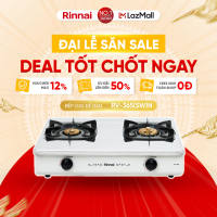 Bếp gas dương Rinnai RV-365(SW)N mặt bếp inox và kiềng bếp men.