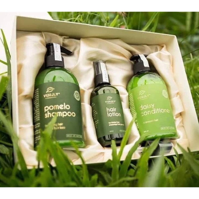 [HCM][TẶNG FREE 20K SHIP + QUÀ TẶNG]Bộ 3 Dầu Gội + Kem Xả Bưởi + Tinh dầu dưỡng tóc VIJULLY