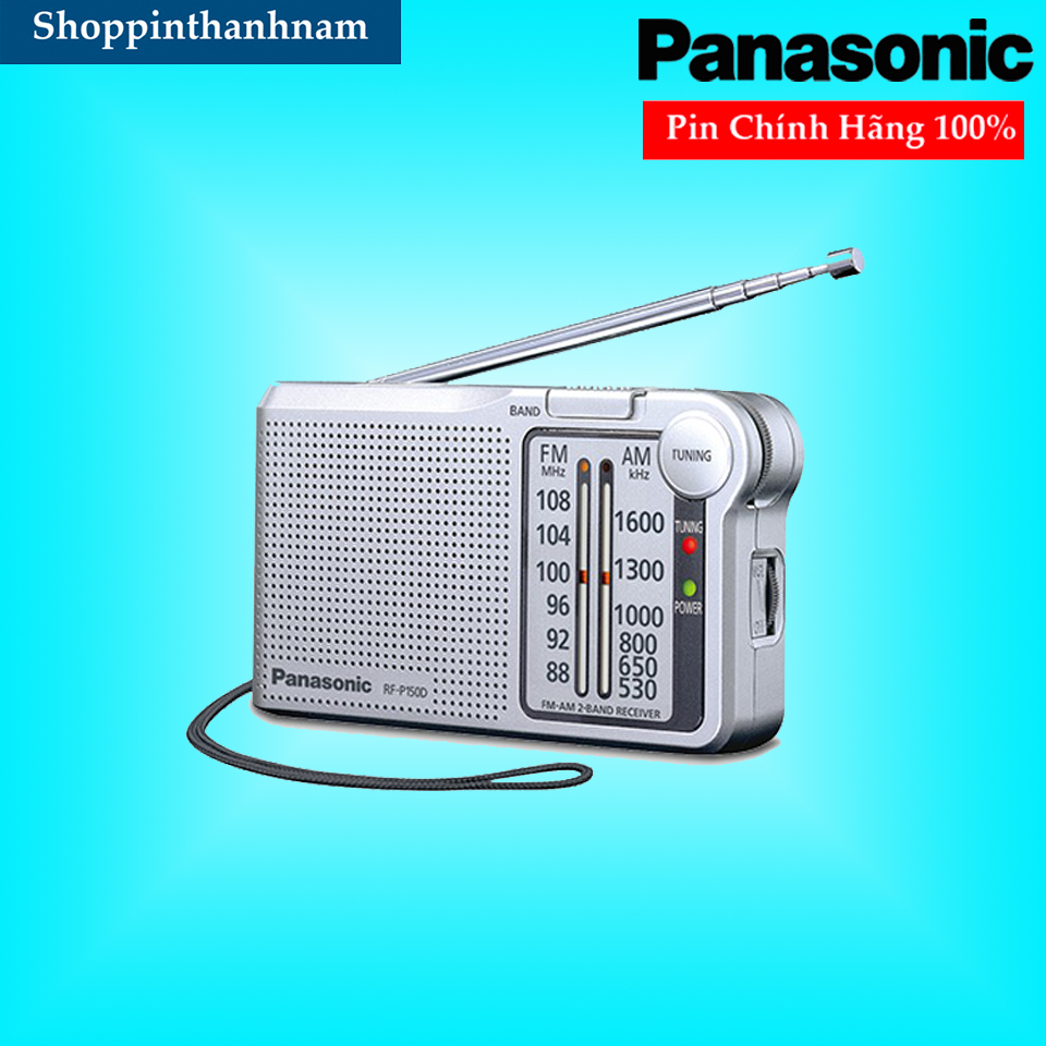 Đài Radio AM/FM Panasonic RF-P150DBA Bạc 11.5x6.8x2.8cm, Pin AA