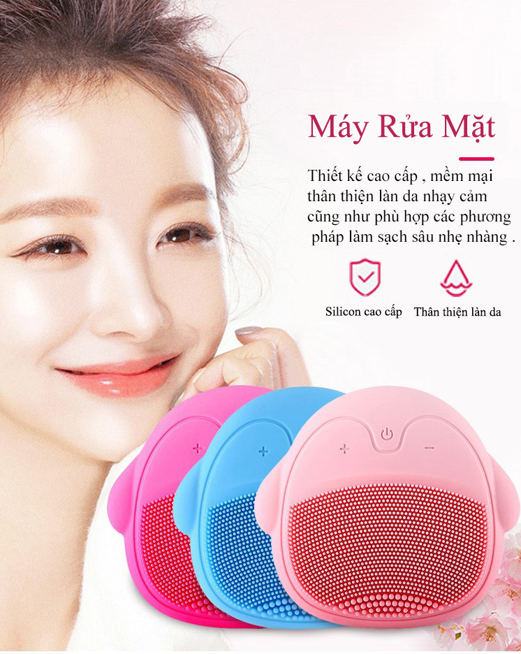 Máy Rửa Mặt Yimeiya J5 Máy Rửa Mặt Mini Máy Rửa Mặt Massage Da Mặt Silicon - Công Nghệ T - Sonic - Máy Làm Sạch Da Mặt Tẩy Trang Thu Nhỏ Lỗ Chân Lông Phù Hợp Mọi Loại Da Mặt - An Toàn - Hiệu Quả