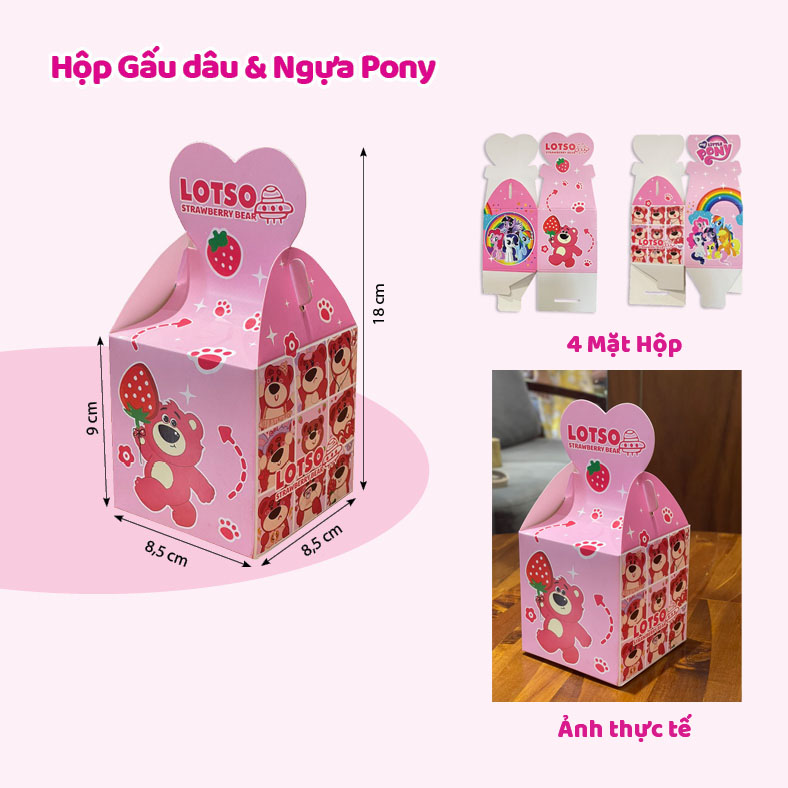Hộp đựng quà Kuromi dễ thương cho bé - Hộp giấy đựng bánh kẹo hộp quà sinh nhật siêu đẹp siêu dễ