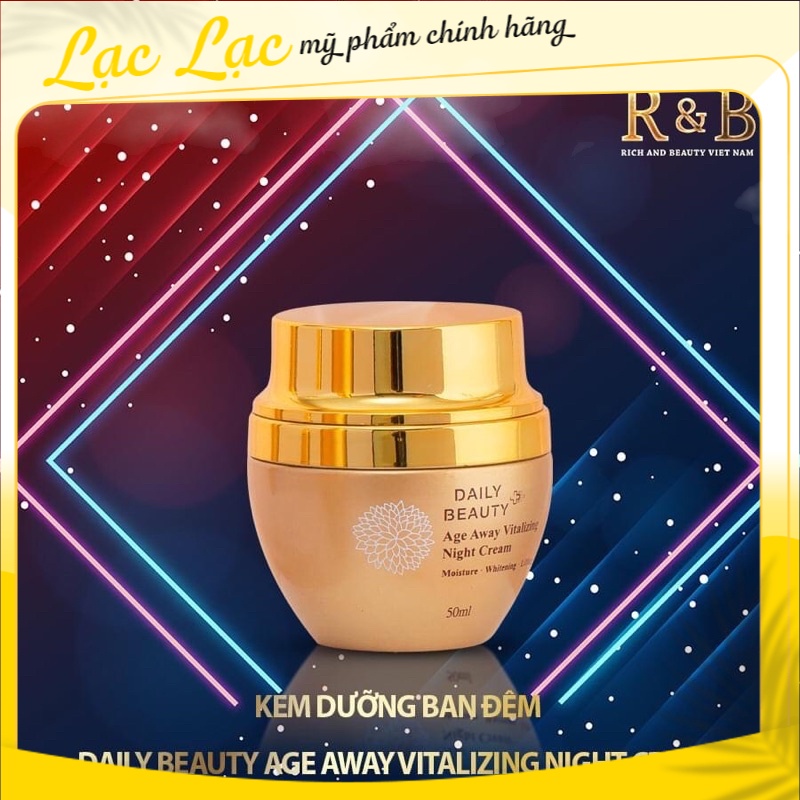 [Tặng Mặt Nạ Nhau Thai Cừu] Kem Dưỡng Da Ban Đêm Daily Beauty Age Away Vitalizing Night Cream