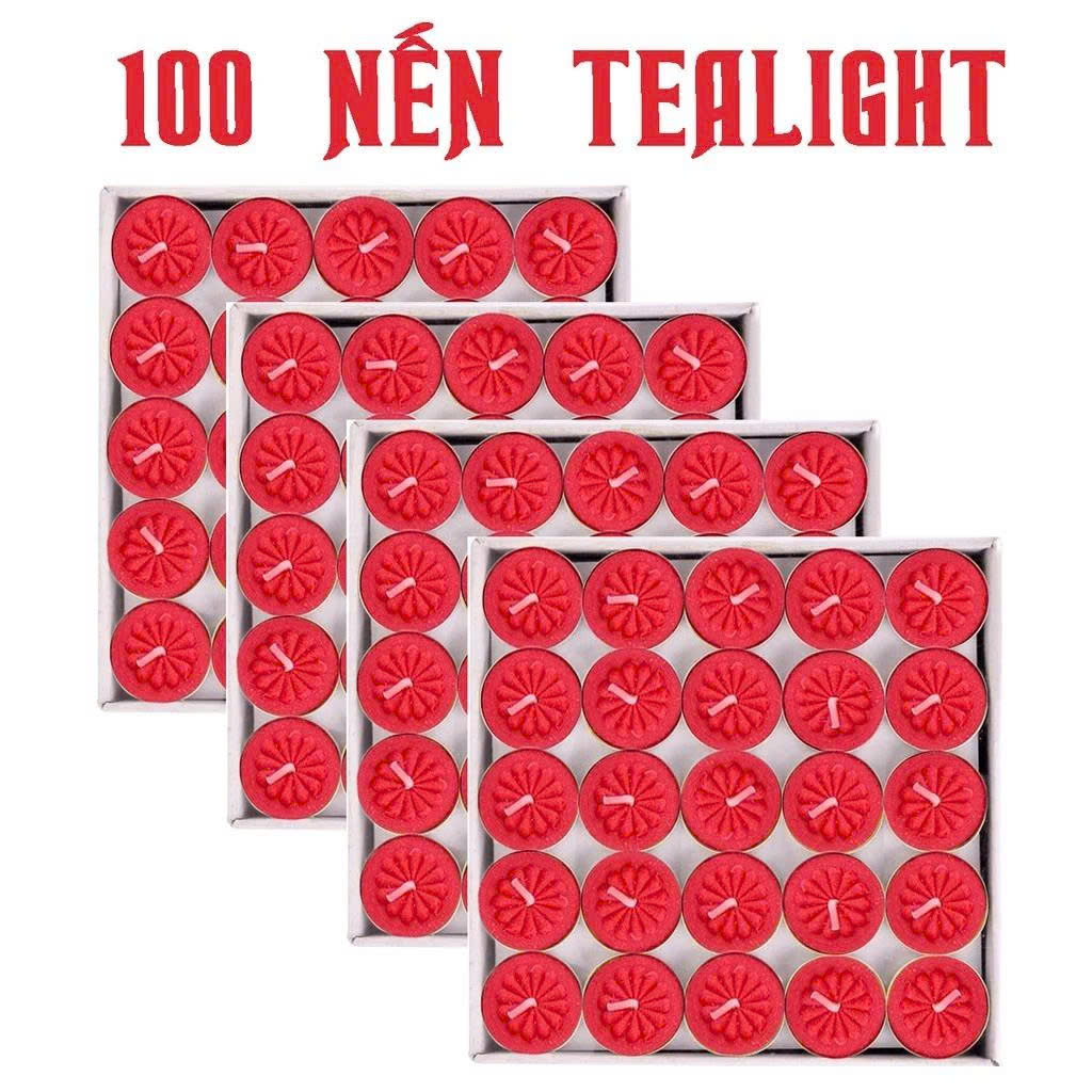 [HCM]Hộp 100v Cháy đến 4h Nến Tealight ko mùi ko khói - Nến xông tinh dầu spa - Nến thả hoa đăng - Nến khử mùi - Nến hâm nóng trà - Nến cúng sao