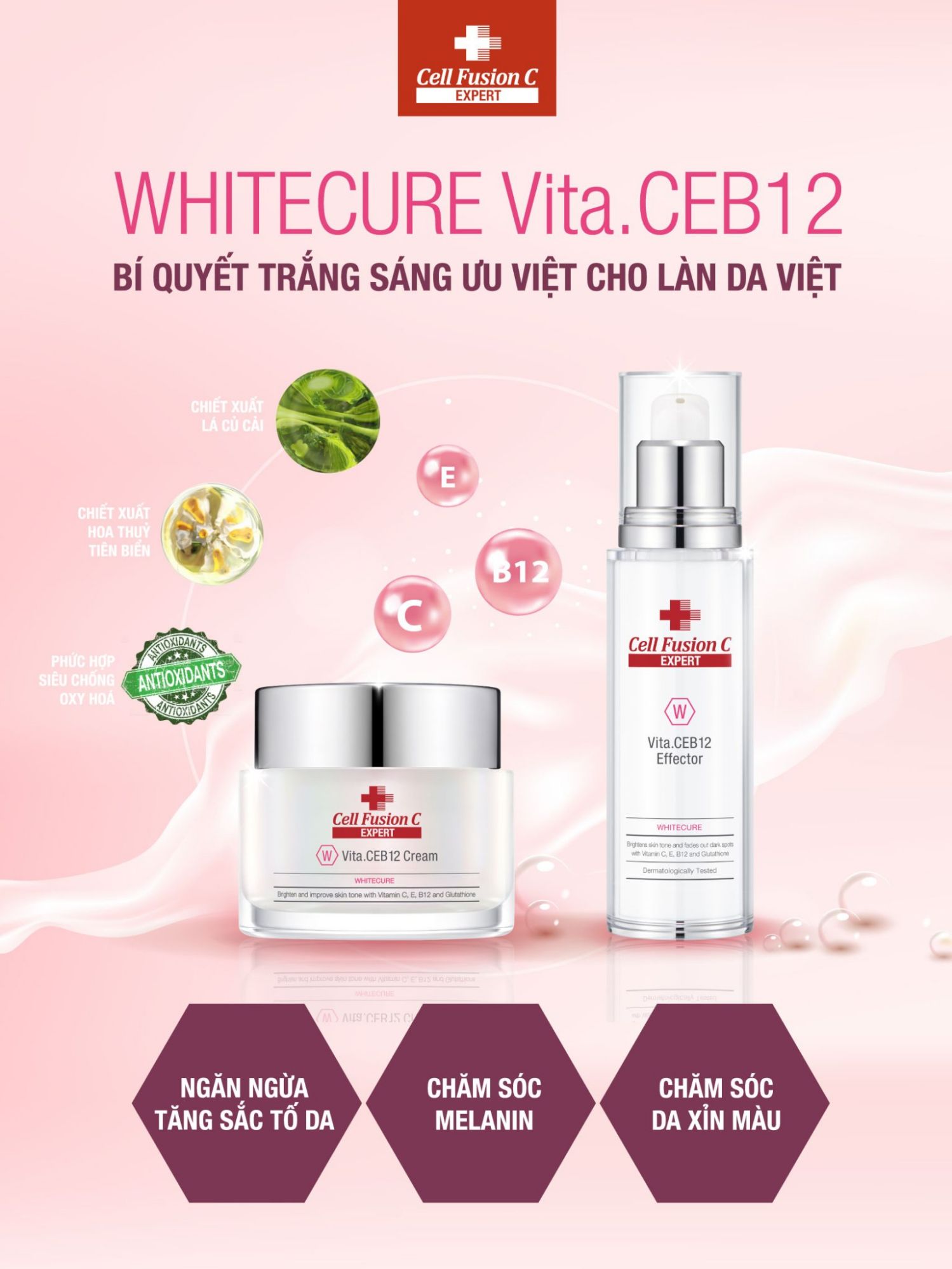 Tinh Chất Dưỡngtrắng & Đều Màu Da Cell Fusion C Expert Whitecure Vta.ceb12 Effector 50Ml