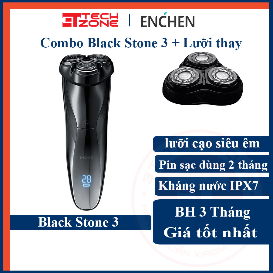 Máy Cạo Râu Điện Enchen Blackstone 3 - Kháng Nước Ipx7 - Pin 2 Tháng [ Có Sẵn ]