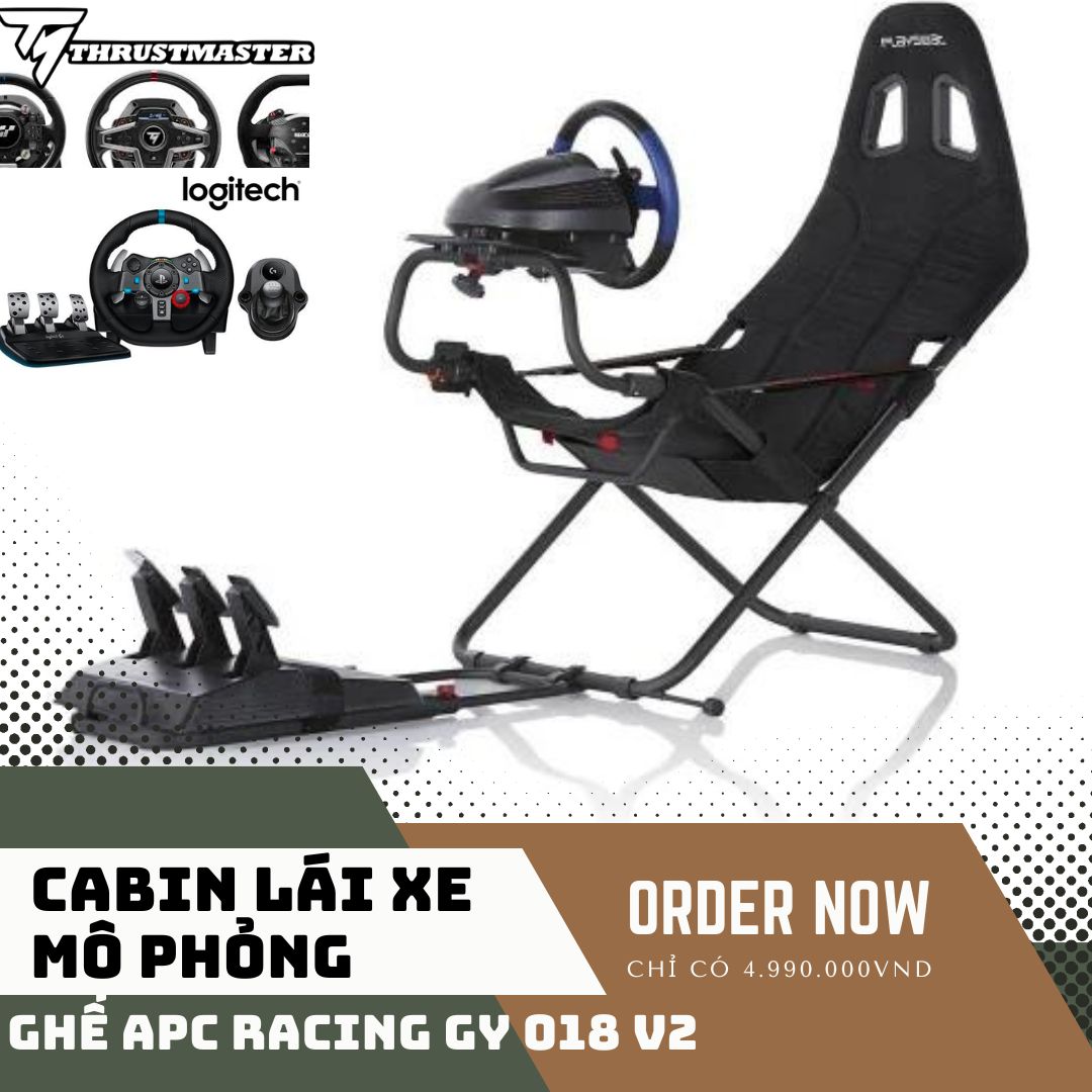 Cabin Buồng ghế mô phỏng chơi game lái xe TechLife APC Racing GY018 V2 ( GY-018 V2) - lắp được vô lă