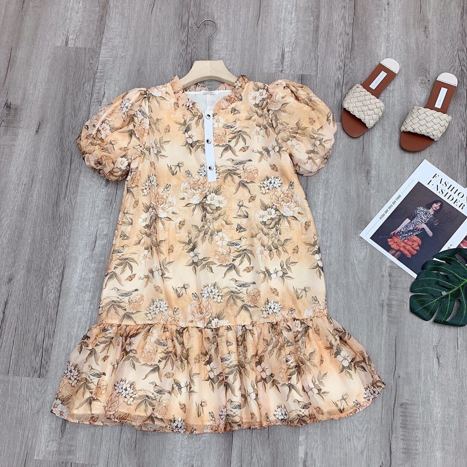 Váy bầu - Đầm chất đẹp họa tiết hoa nhí - Hàng Quảng Châu màu bất kỳ