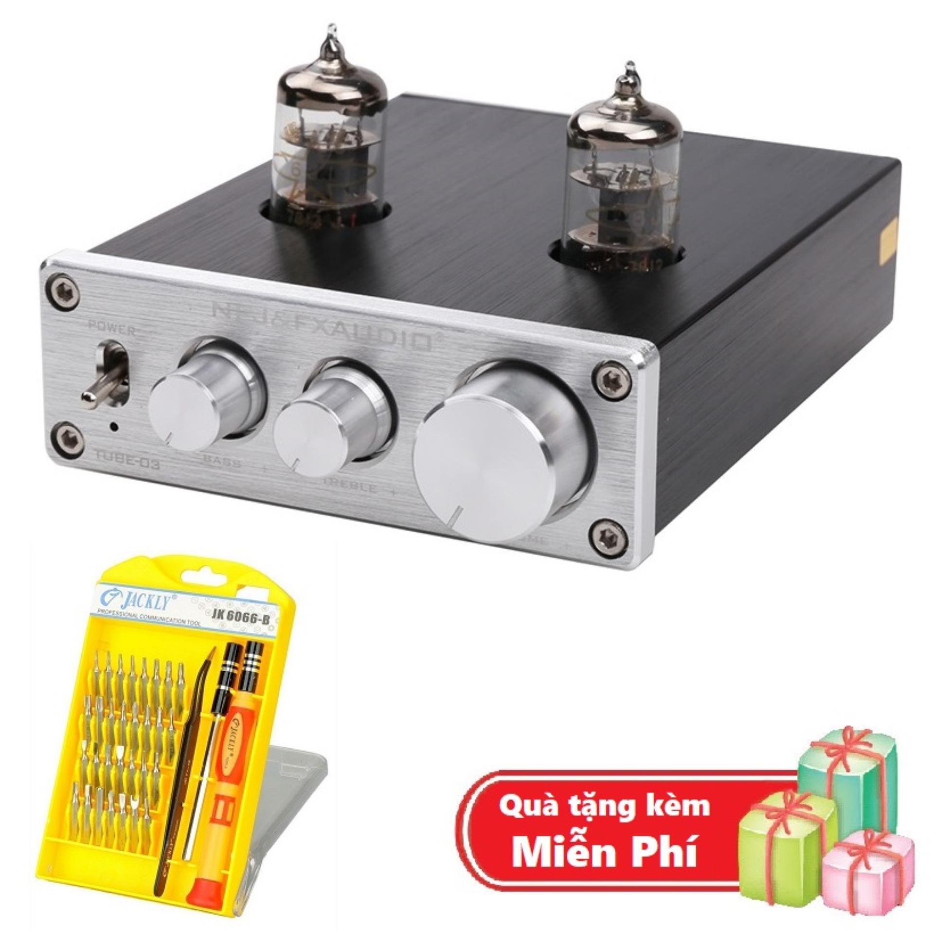 ( Quà tặng Bộ tuavit 32 chi tiết đa năng ) FX Audio TUBE-03 6J1 Preamplifier Đèn Chỉnh Bass-Treble -