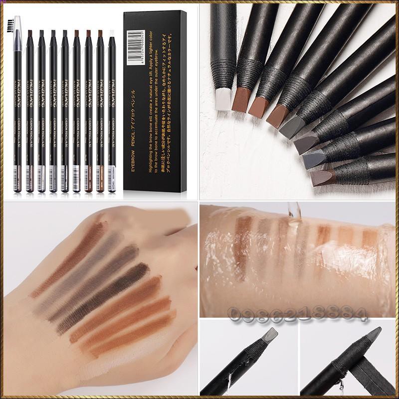 Chì Xé Kẻ Mày Cao Cấp Haozhuang Make Up Milano Eyebrow Pencil Siêu Mịn Bền Màu Ht2