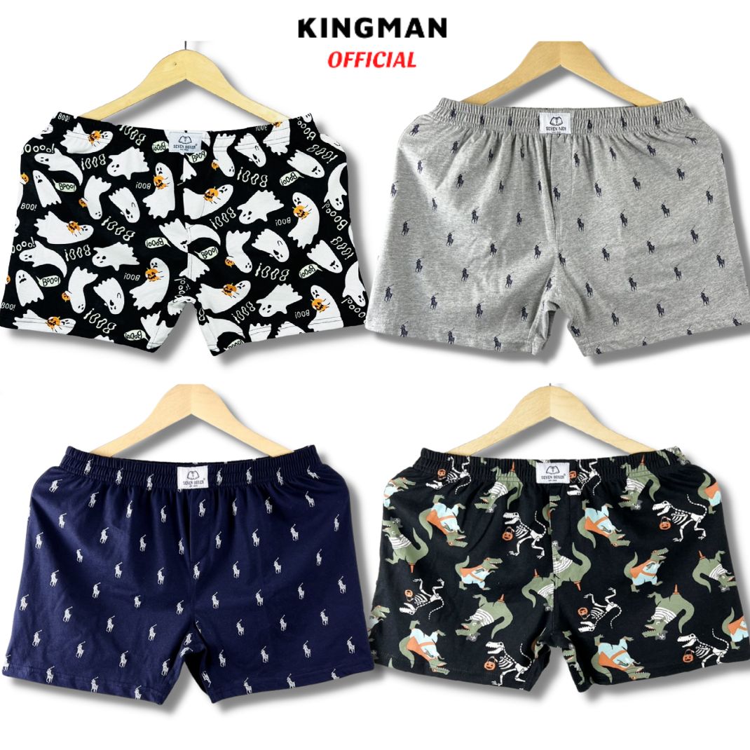 Quần ngủ Quần đùi SEVEN BOXER h33 mặc nhà 100% cotton cao cấp thoáng mát bao êm