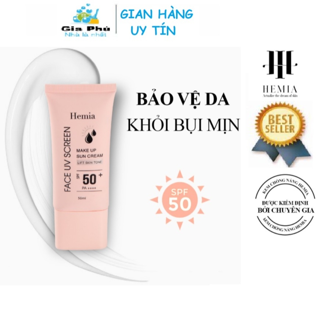 [Hcm]Kem Chống Nắng Hemia 50Mk Chống Tia Uv Korea Dành Cho Mọi Loại Da