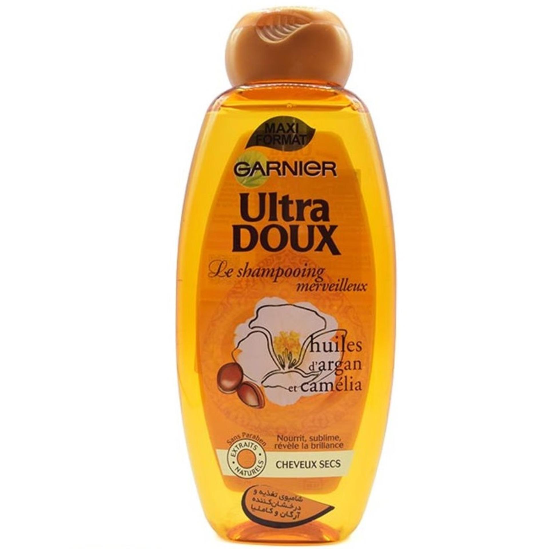 Dầu Gội Dành Cho Tóc Khô Garnier Ultra Doux Hoa Sơn Trà 400Ml