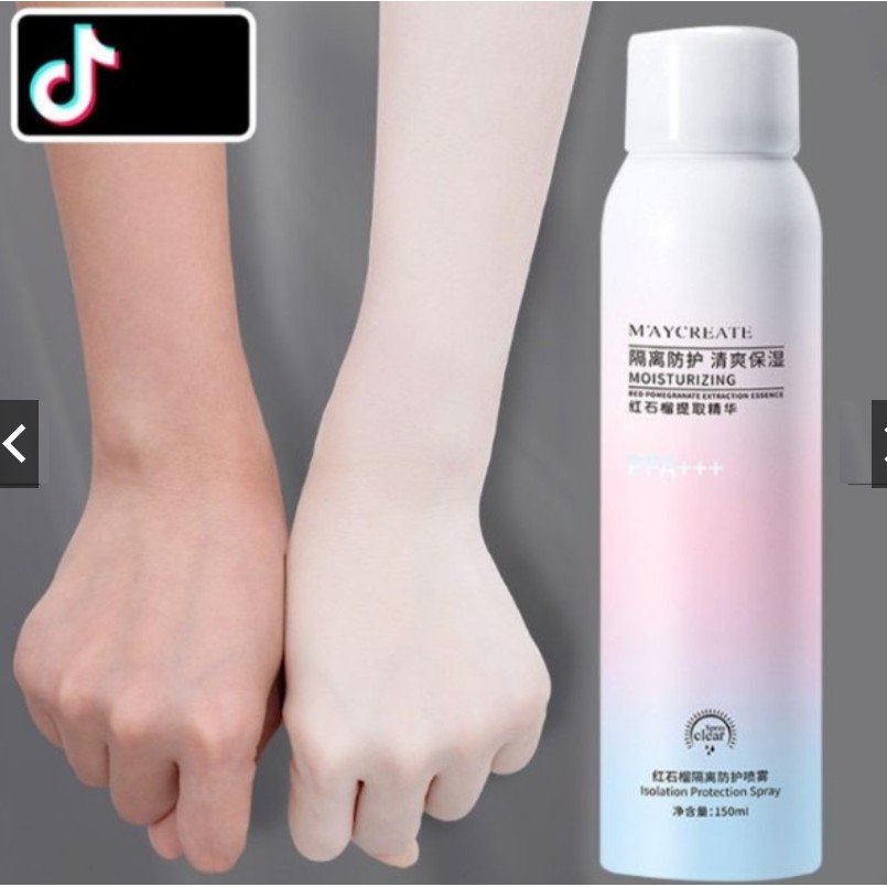 Xịt Chống Nắng Trắng Da Maycreate MCE114 Chống nắng chống đen hiệu quả