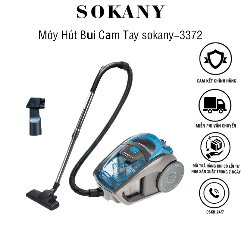 Máy Hút Bụi Cầm Tay SOKANY 3372 - Công Suất Lớn Hút Mạnh Hút Bụi Mịn Dễ Dàng Di Chuyển