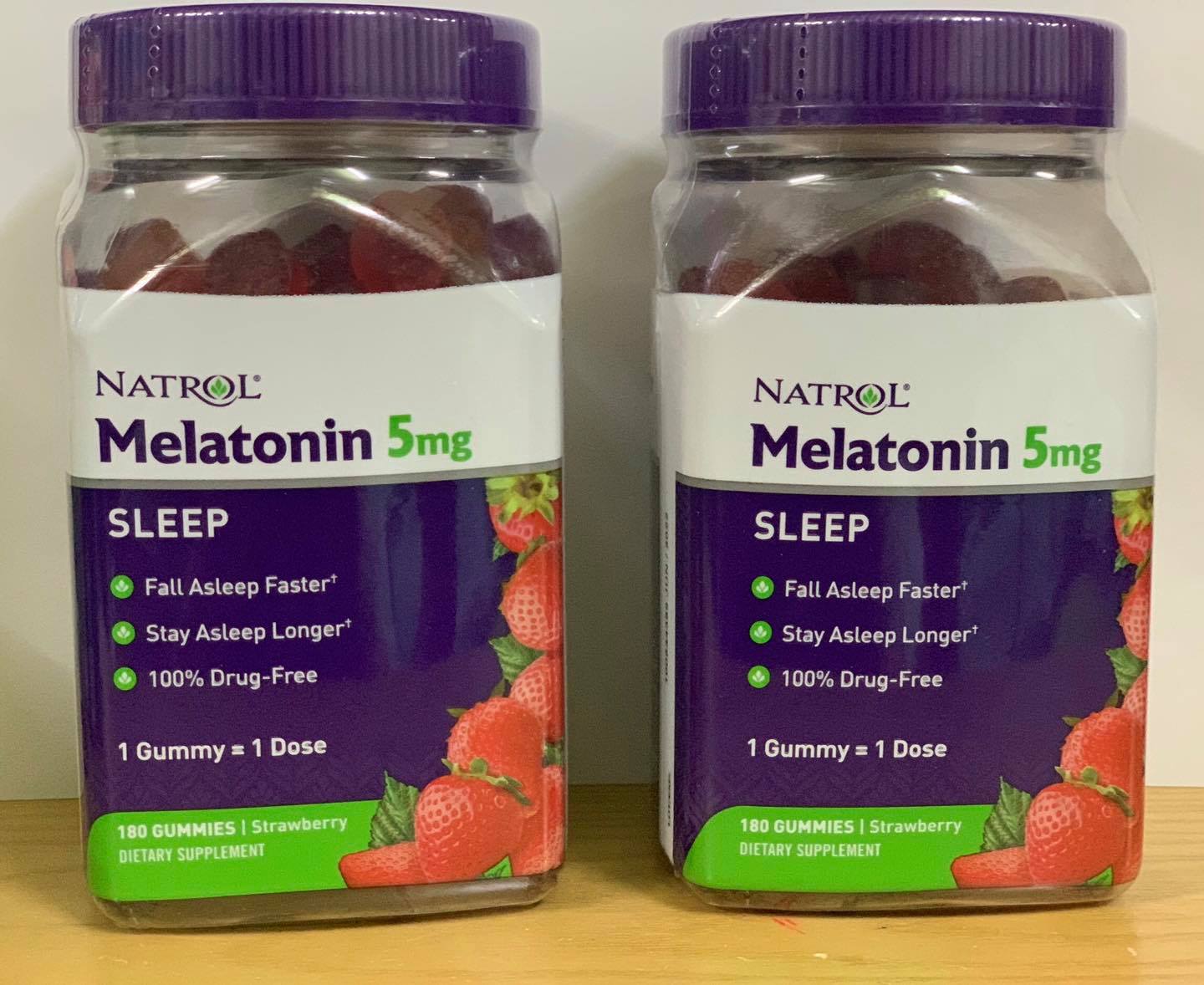 [Hcm]Natrol Melatonin Gummies Hỗ Trợ Giấc Ngủ Hộp 180V