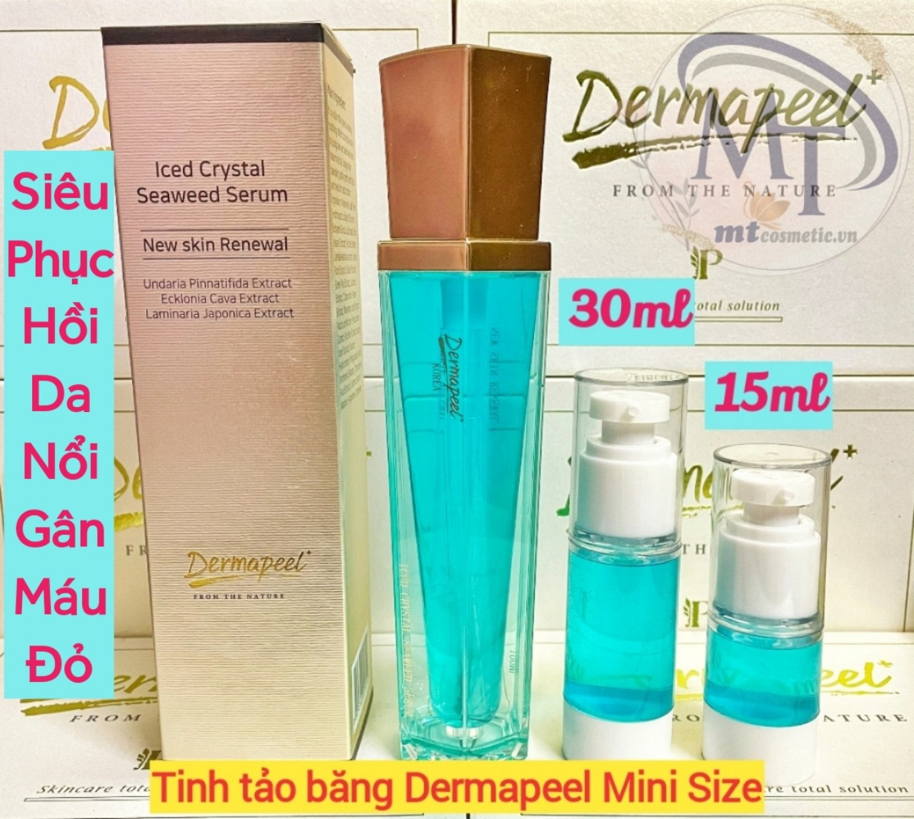 [MINI SIZE] TINH TẢO BĂNG DERMAPEEL – GIẢM TÌNH TRẠNG DA SƯNG ĐỎ NHANH CHÓNG – HẾT GÂN MÁU ĐỎ – HÀN QUỐC