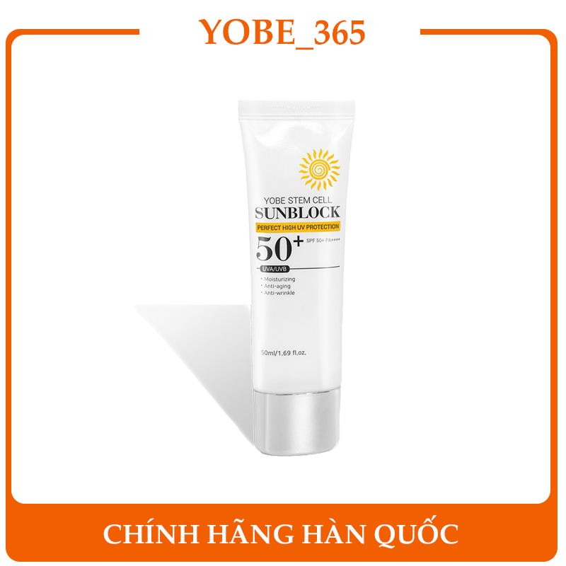 Kem Chống Nắng Tế Bào Gốc Bảo Vệ Làn Da Tuyệt Đối Trước Tia Uv - Ab Yobe Stem Cell Sunblock Spf 50+/Pa++++