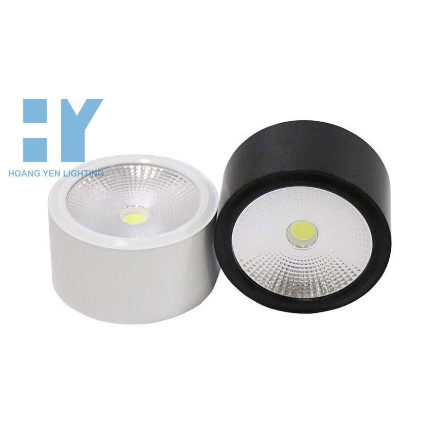 Đèn ống bơ ốp trần nổi 7W + 12w vàng đèn lon nổi 3 màu + Bảo hành 2 năm
