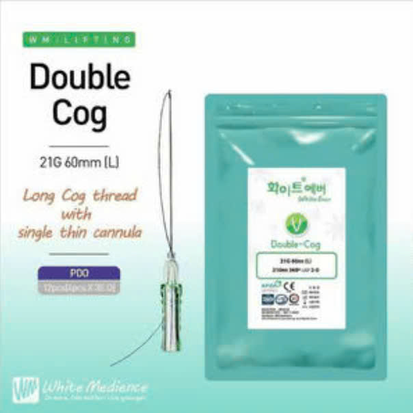 White Medience Chỉ Sinh Học Double Cog PDO 21G 60mm (L)