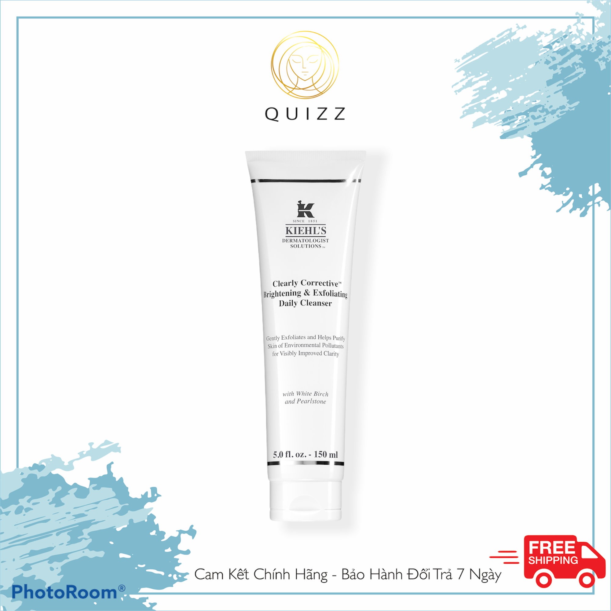 [Mini] Sữa Rửa Mặt Trắng Da Kiehl’s Clearly Corrective Brightening & Exfoliating Daily Cleanser 30Ml_Quizz Cosmetics