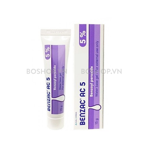 Gel Chấm Mụn Viêm Benza Ac 5% Chính Hãng Chứa (Benzoyl Peroxide) Tube 15G