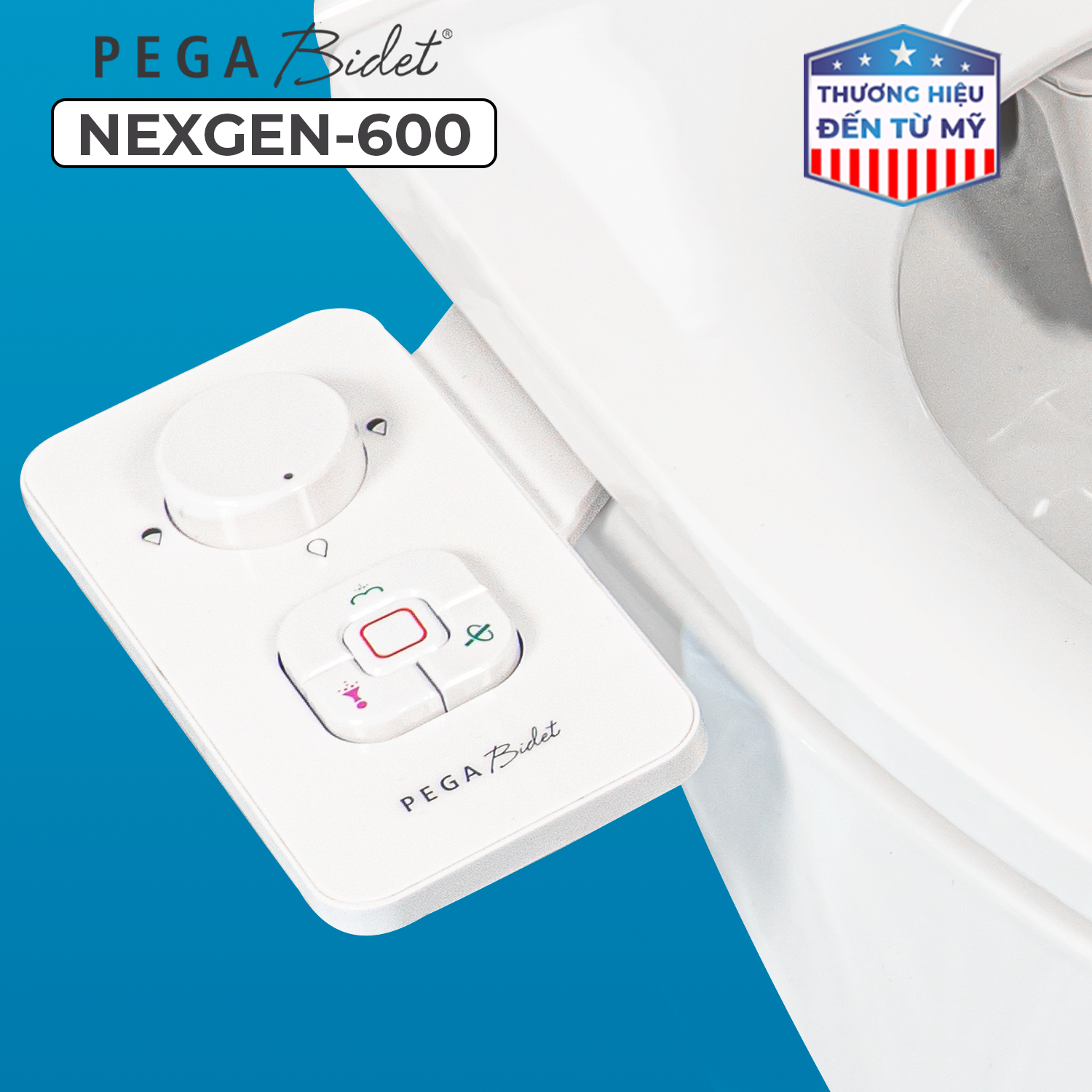 Vòi Xịt Vòi Rửa Vệ Sinh Thông Minh PEGA Bidet 2 Vòi Rửa Có Vòi Chuyên Dụng Cho Nữ Dễ Lắp Đặt - Thươn