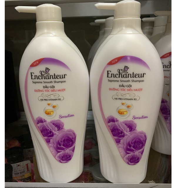 Dầu Gội Nước Hoa Enchanteur Sensation Dưỡng Tóc Siêu Mượt 650Gr mầu tím