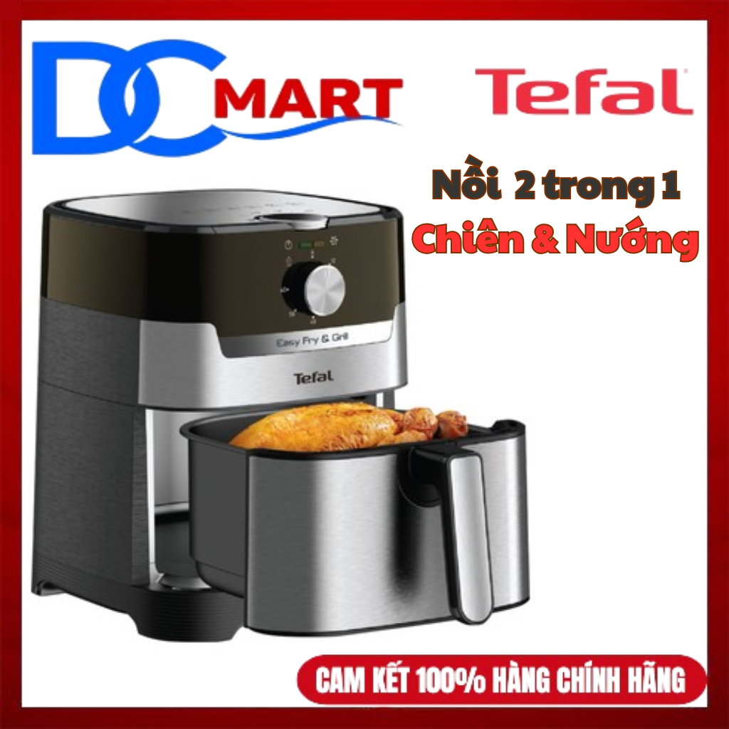 Nồi chiên không dầu Tefal EY501D15 4.2 lít - Bạc, Inox chống dính